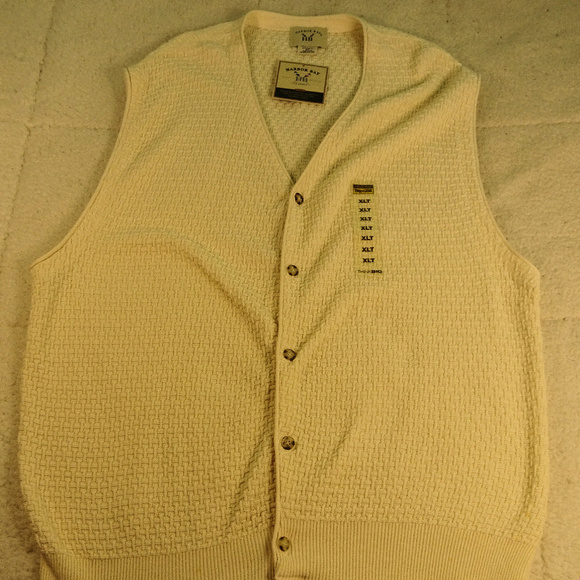 NWT Harbor Bay Classics Cream Vest XLT Big & Tall - Picture 1 of 5